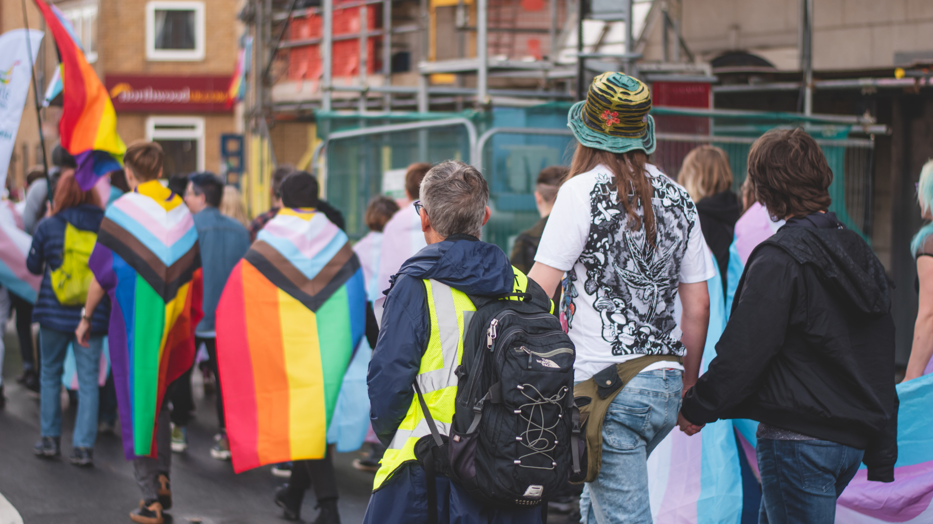 Trans Pride Southampton 2022 event outside Edmund Kell